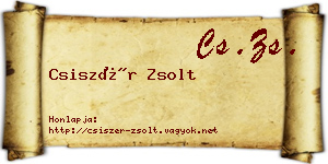 Csiszér Zsolt névjegykártya